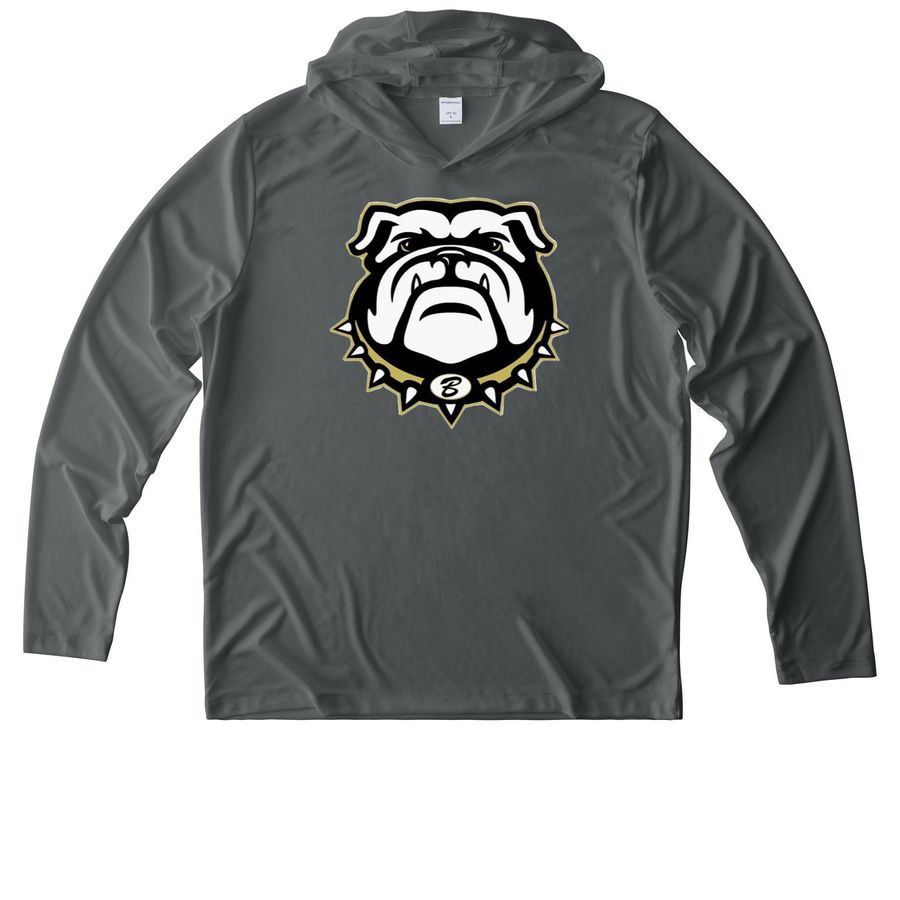 Bulldogs UV Performance Long Sleeve Hoodie, a Dark Smoke Grey UV Performance Long Sleeve Hoodie
