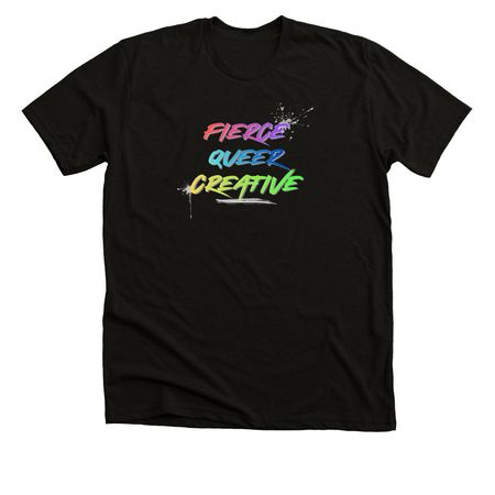 Fierce Queer Creative, a Black Heather Premium Unisex Tee