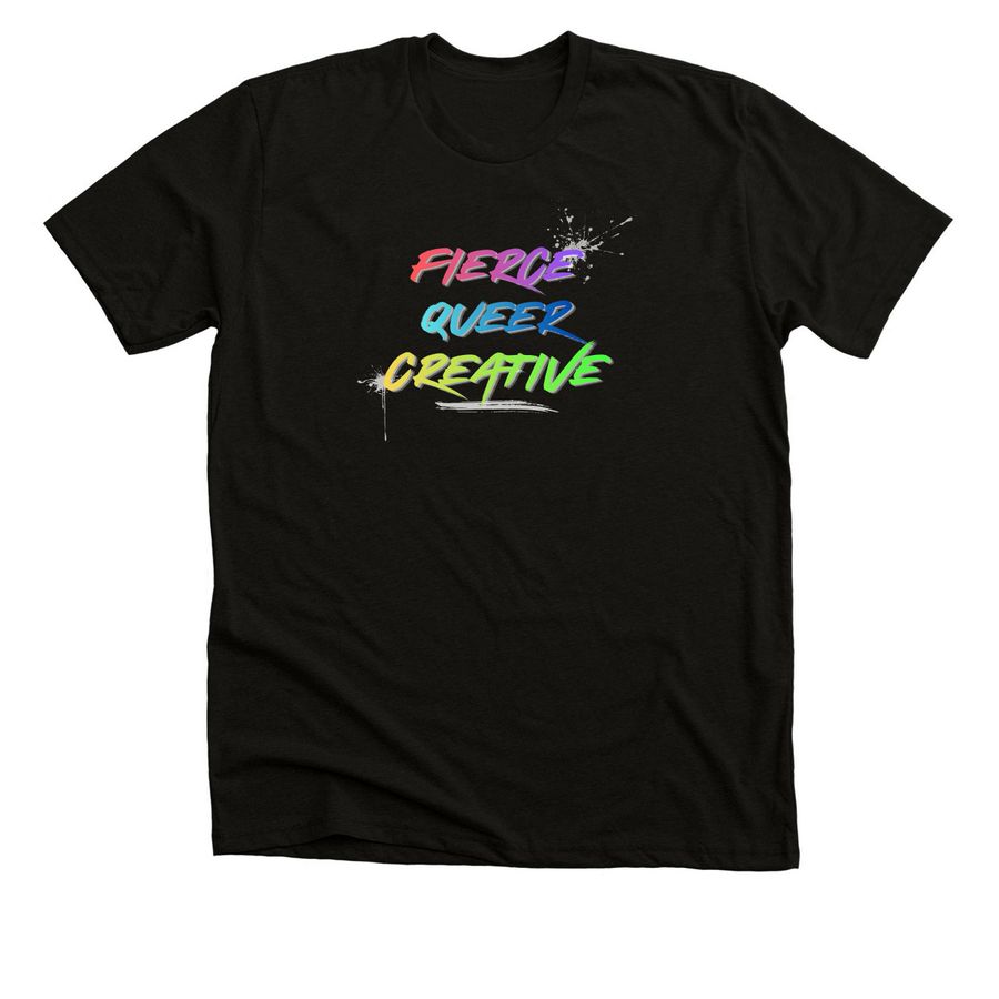 Fierce Queer Creative, a Black Heather Premium Unisex Tee