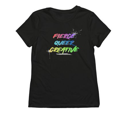 Fierce Queer Creative, a Deep Black Allmade Eco Triblend Women?s Tee