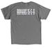 Romans 15:5-6, a Charcoal Classic Unisex Tee (back-view)