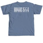Romans 15:5-6, a Blue Jean Comfort Colors Unisex Tee (back-view)