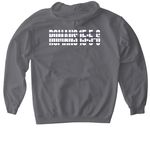 Romans 15:5-6, a Charcoal Gildan Softstyle Pullover Hoodie (back-view)