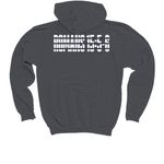 Romans 15:5-6, a Charcoal Youth Pullover Hoodie (back-view)