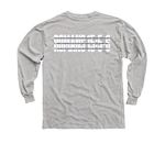 Romans 15:5-6, a Sport Grey Youth Long Sleeve Tee (back-view)
