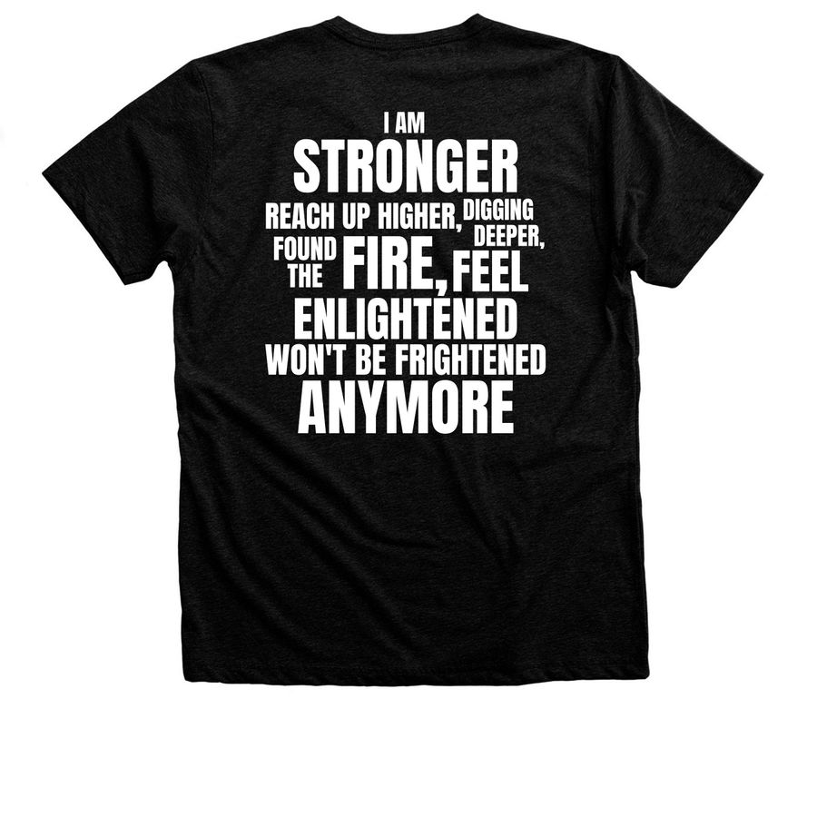 Neverland Stronger, a Black Heather Premium Unisex Tee (back-view)