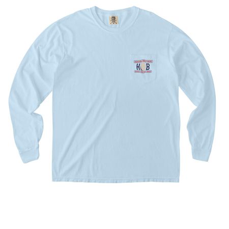 Hudson Brothers Pocket Tee, a Chambray Comfort Colors Long Sleeve Pocket Tee