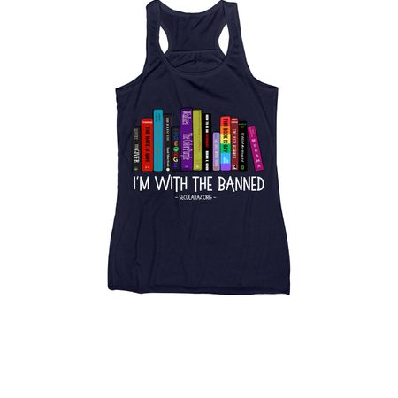 I'm With the Banned, a Navy Women's Racerback