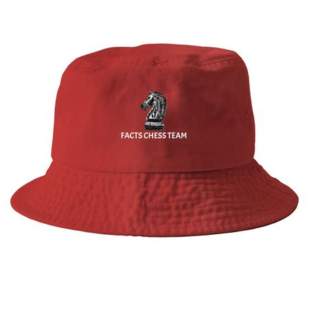 Knight Chess Team Hats, a Red Printed Bucket Hat