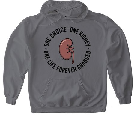 One Choice, a Charcoal Gildan Softstyle Pullover Hoodie