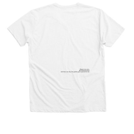 My Flowered Soul Apparel, a Solid White Blend Premium V-Neck Tee (back-view)
