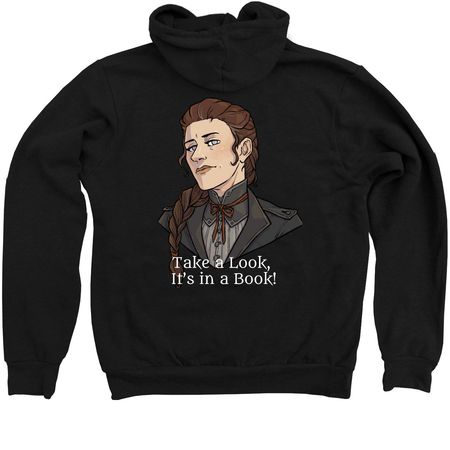 Sofie Ingesdottir Zip-Up Hoodie, a Black Zip Up Hoodie (back-view)