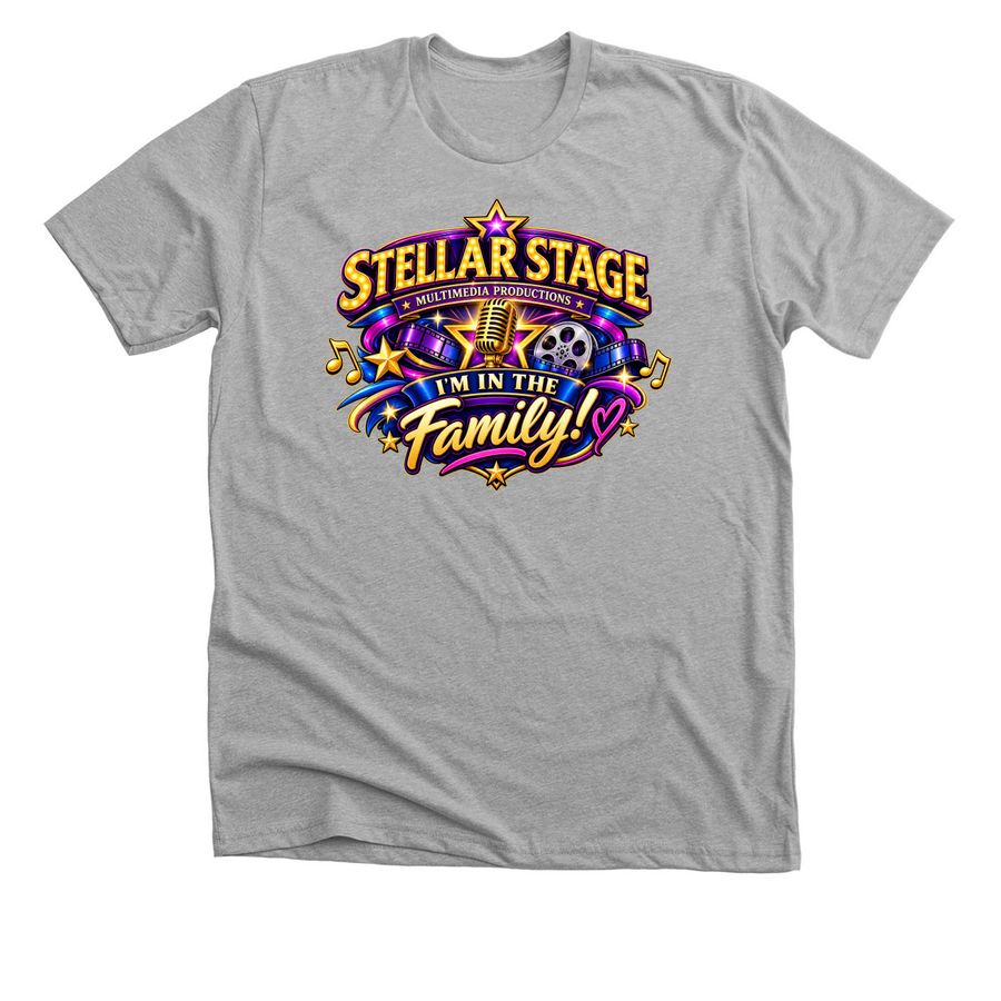 Stellar Stage Family Tee, a Athletic Heather Premium Unisex Tee