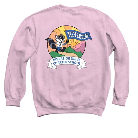 Mom Apparel&nbsp;, a Light Pink Crewneck Sweatshirt (back-view)