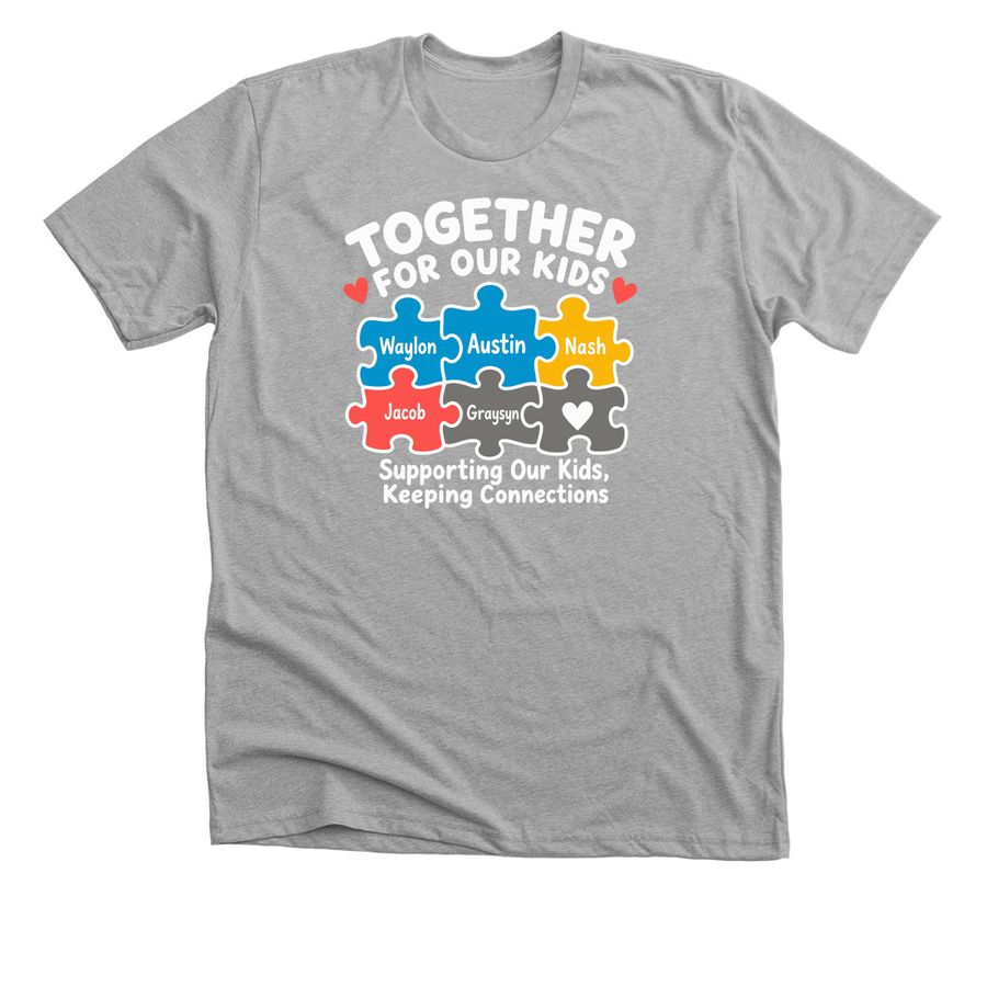 Together for Our Kids, a Athletic Heather Premium Unisex Tee