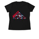 Active Gear, a Black Women's Performance Tee (back-view)