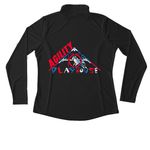 Active Gear, a Black Women's Performance Quarter Zip Pullover (back-view)