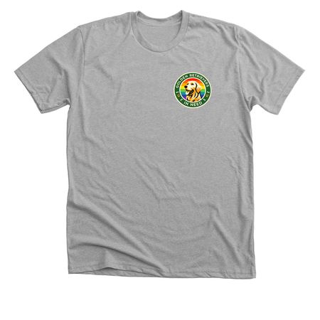 GRIN Rainbow Logo Tee - Solids, a Athletic Heather Premium Unisex Tee