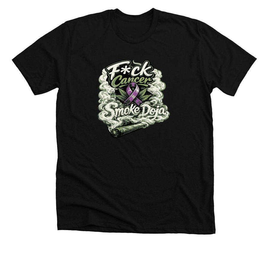 F*ck cancer&nbsp;, a Solid Black Blend Premium Unisex Tee