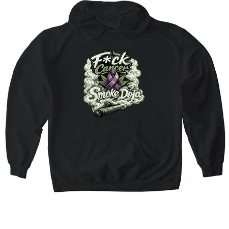 F*ck cancer&nbsp;, a Black Gildan Softstyle Pullover Hoodie