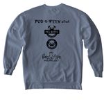 Pug-O-Ween 2026, a Blue Jean Comfort Colors Crewneck Sweatshirt (back-view)