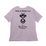Pug-O-Ween 2026, a Light Violet Women?s Relaxed Cotton Tee (back-view)