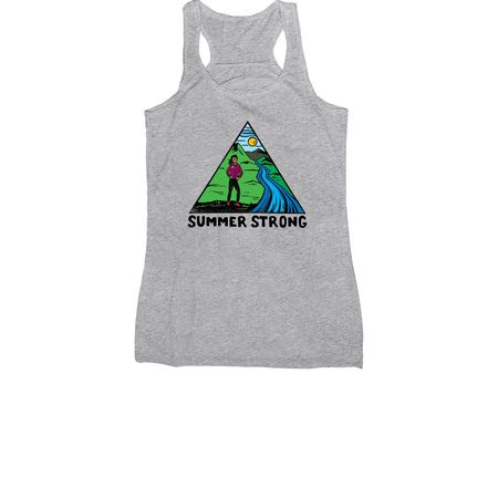 Summer Strong Color Logo, a Athletic Heather Women's Racerback