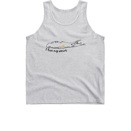 I love my senior, a Sport Grey Classic Unisex Tank Top