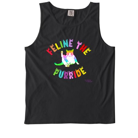 Fix'N Wag'N: Feline the Purride (2025), a Black Comfort Colors Tank Top