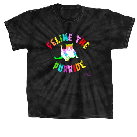 Fix'N Wag'N: Feline the Purride (2025), a Black Classic Tie Dye Tee