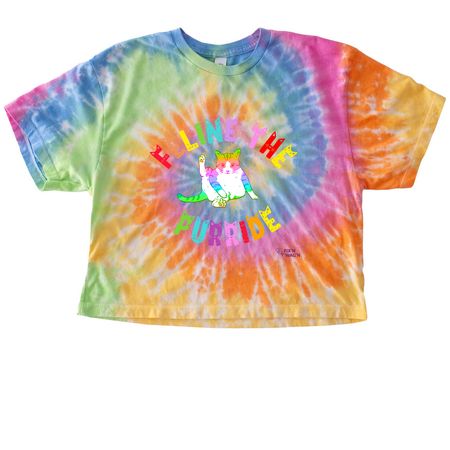 Fix'N Wag'N: Feline the Purride (2025), a Eternity Women's Tie Dye Cropped Tee