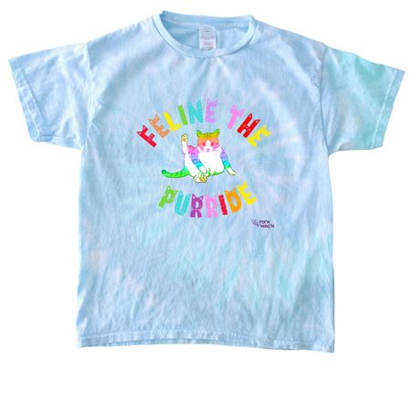 Fix'N Wag'N: Feline the Purride (2025), a Lagoon Youth Tie Dye Tee