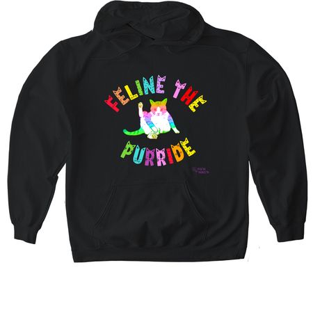 Fix'N Wag'N: Feline the Purride (2025), a Black Gildan Softstyle Pullover Hoodie