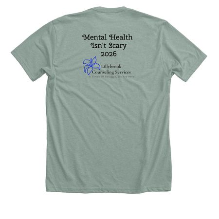 Boo-tiful Brains, a Heather Sage Premium Unisex Tee (back-view)