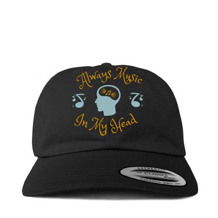 Always Music in my head&nbsp;, a Black Printed Classic Baseball Cap