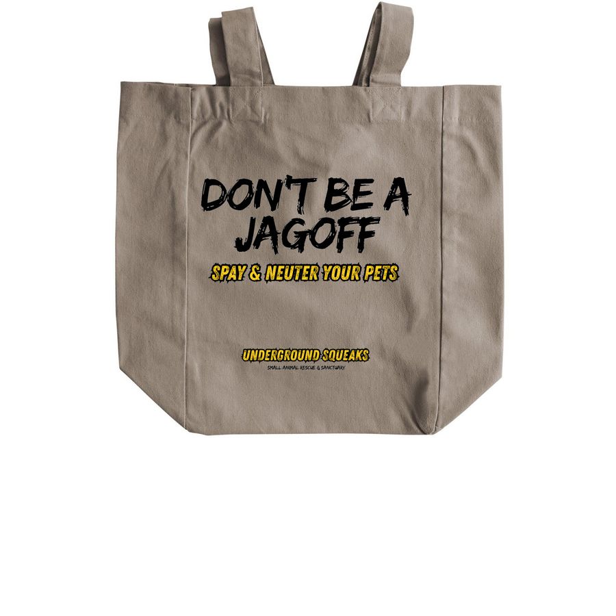 Spay and Neuter Bags, a Pumice Recycled Cotton Tote Bag (back-view)