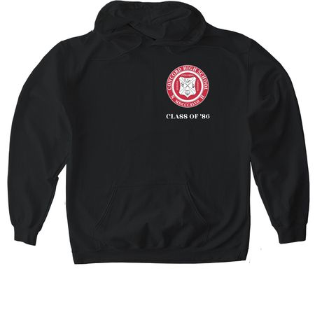 Concord High Class of '86, a Black Gildan Softstyle Pullover Hoodie