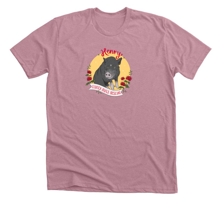 Henry, a Heather Orchid Premium Unisex Tee