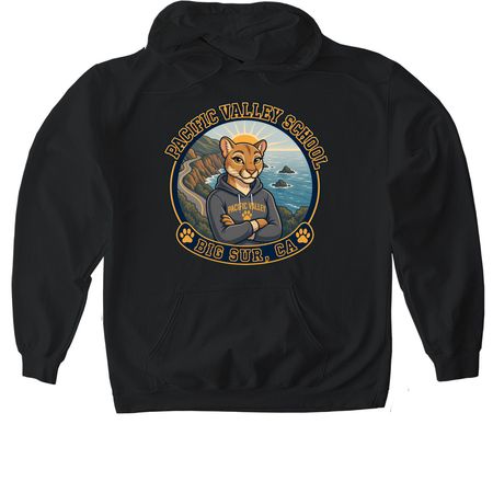 Pacific Valley School - Jade, a Black Gildan Softstyle Pullover Hoodie