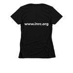 Block By Block Shirts, a Black Women's Slim Fit Tee (back-view)