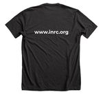 Block By Block Shirts, a Dark Grey Heather Premium Unisex Tee (back-view)