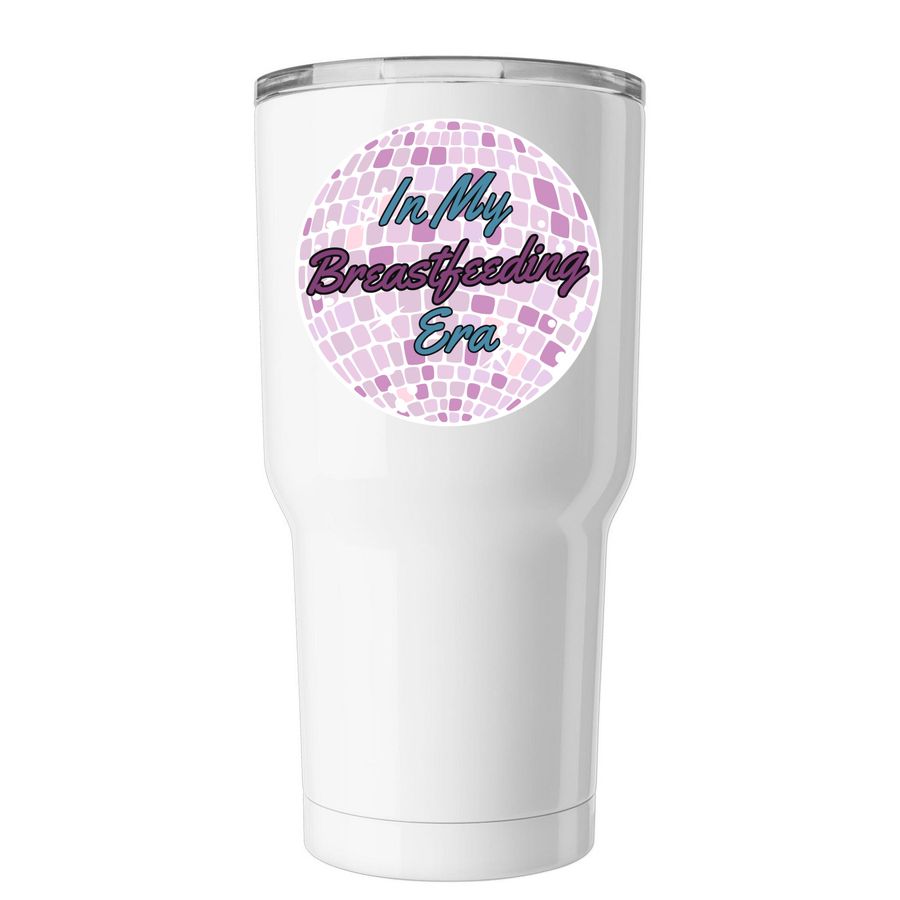In My Breastfeeding Era, a White Insulated Tumbler