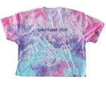 Tapps 2026, a Cotton Candy Women's Tie Dye Cropped Tee (back-view)