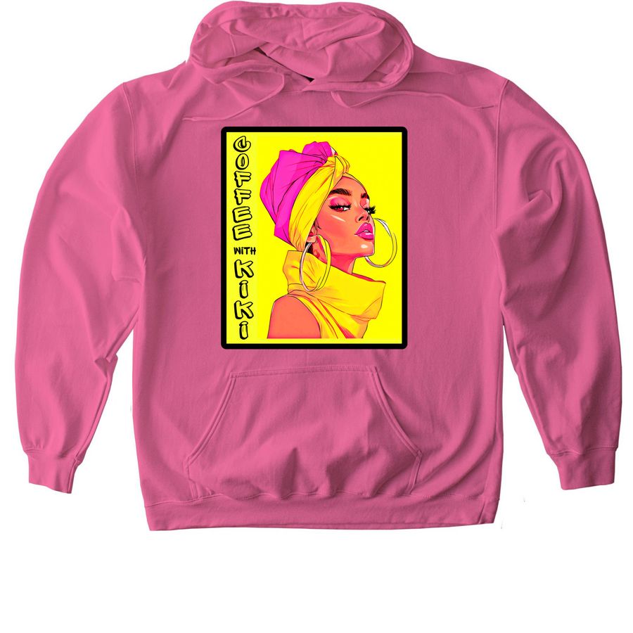 Coffee with Kiki, a Pink Lemonade Softstyle Pullover Hoodie