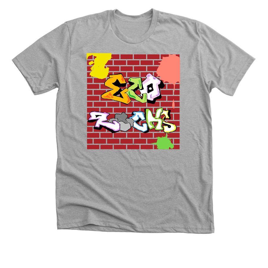 Eco Rocks graphic Tee, a Athletic Heather Premium Unisex Tee