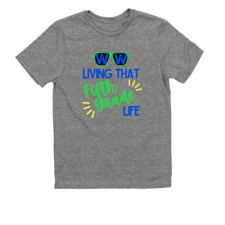 Fifth Grade, a Aluminum Grey Allmade Youth Eco Triblend Tee