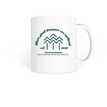 Tree Outline Mug, a White Coffee Mug