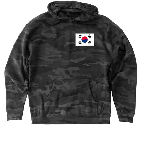 South Korea ?? Shirt, a Black Camo Heavyweight Camo Pullover Hoodie