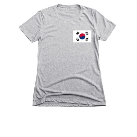 South Korea ?? Shirt, a Dark Heather Grey Women's Slim Fit Tee