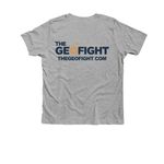 The Geofight Youth Tees, a Athletic Heather Premium Youth Tee (back-view)
